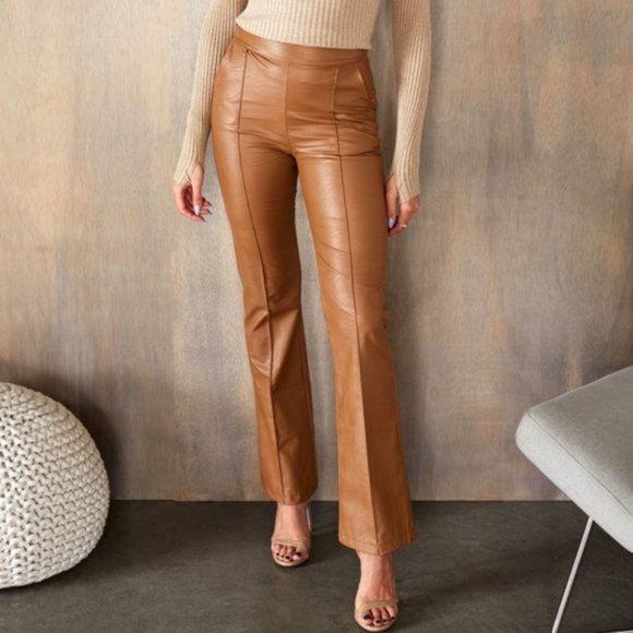 Brinisity Pants - MADISON PU LEATHER DRESS PANTS